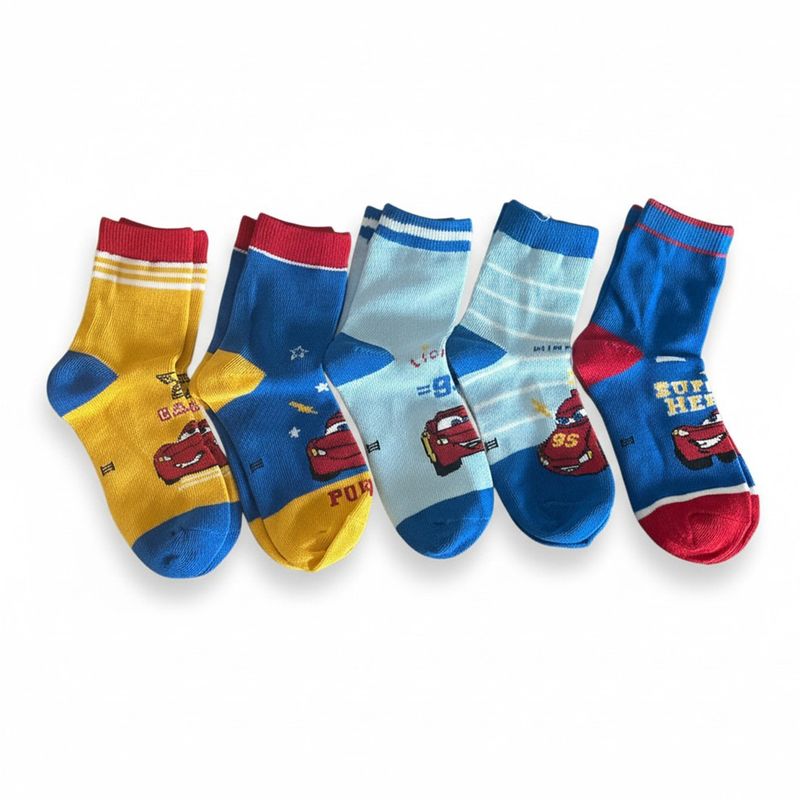 Lot de 5 Paires de bas- Bagnoles- Medium