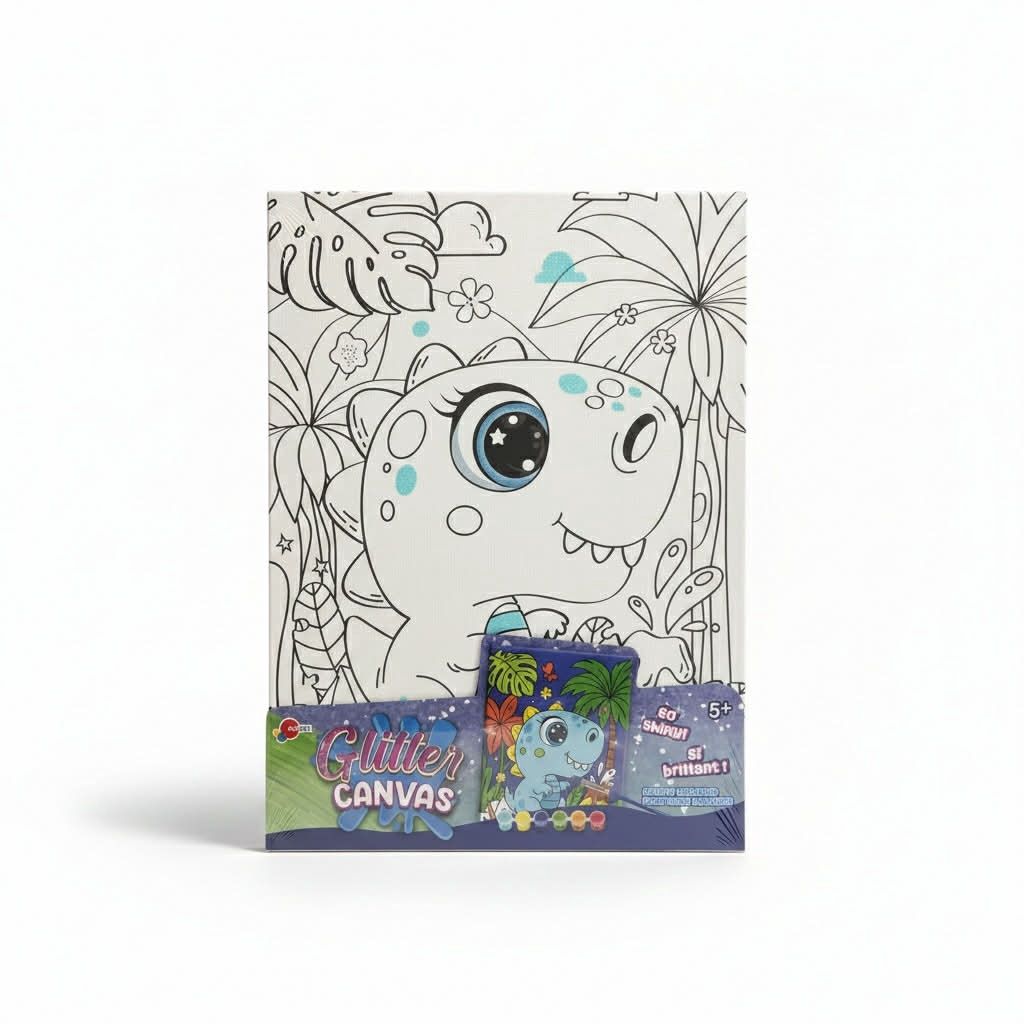Ensemble canvas à peinture- Dinosaure