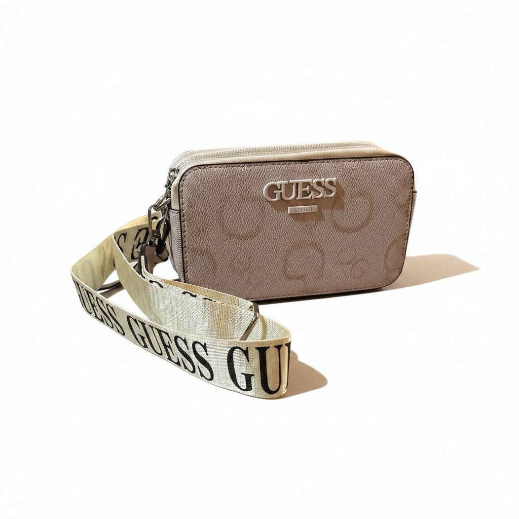 Sac bandouillière Guess- Blanc/ Rose