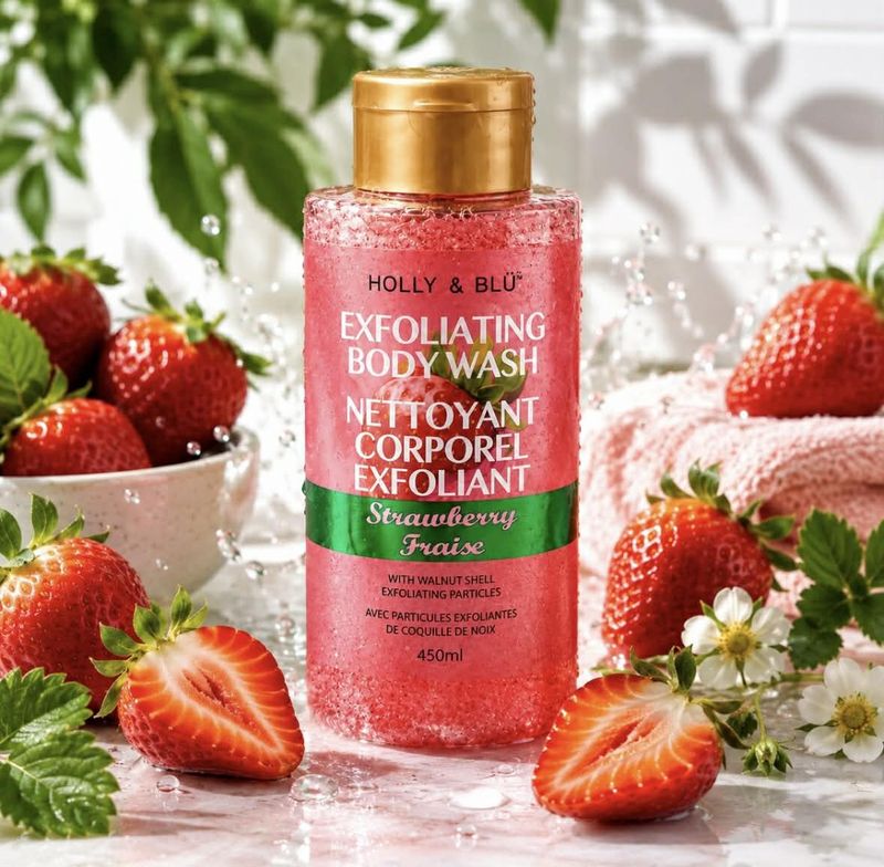 Nettoyant Corporel Exfoliant Fraise- 450ml