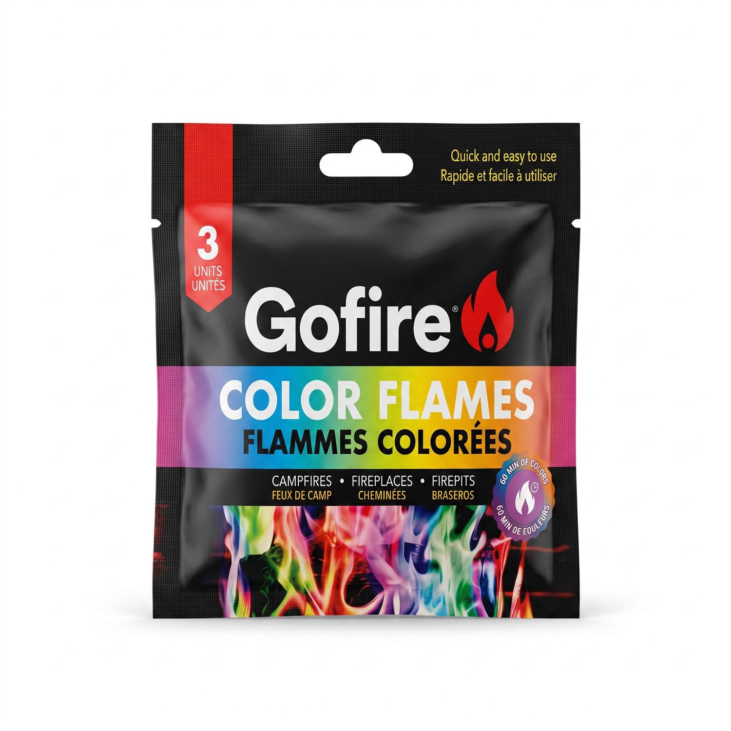 Flammes Colorées- 3 Unités