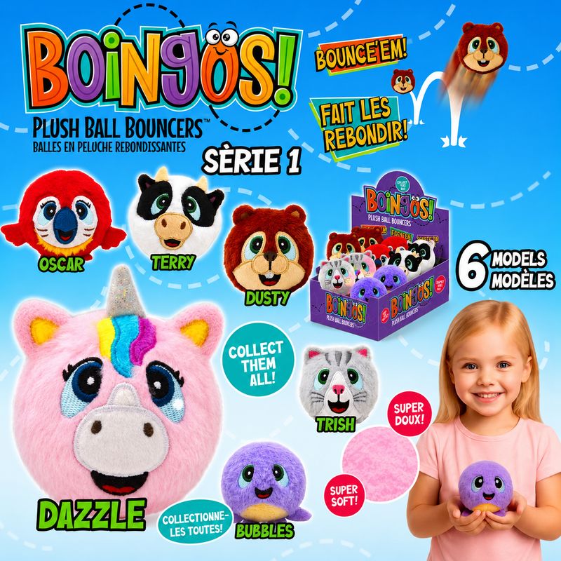 Balle en peluche rebonsissante- Dazzle