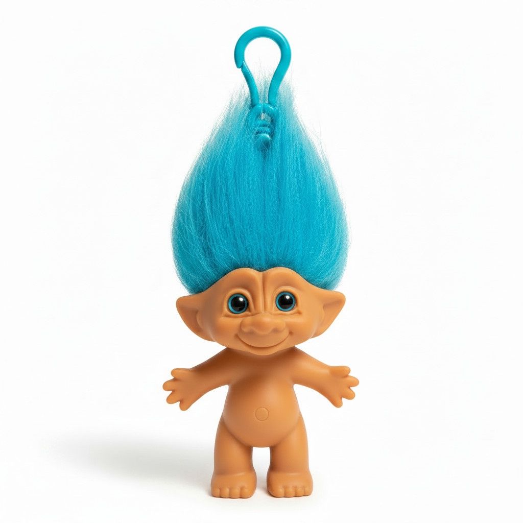 Troll avec clip 5cm- Bleu