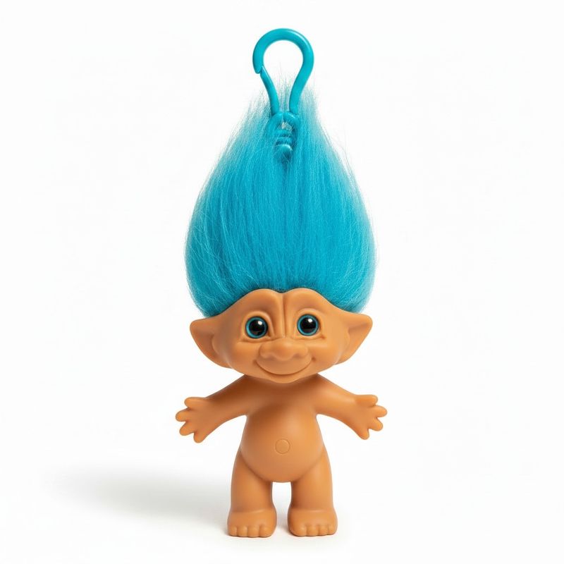 Troll avec clip 5cm- Bleu