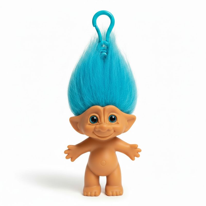 Troll avec clip 5cm- Bleu