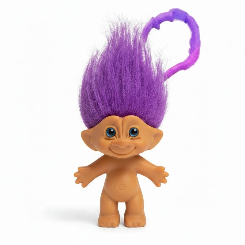 Troll avec clip 5cm- Mauve