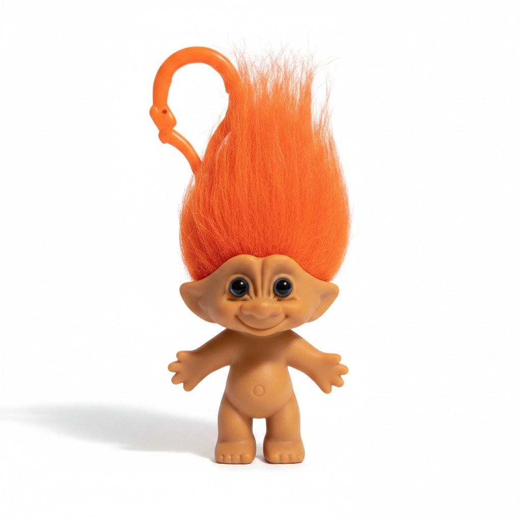Troll avec clip 5cm- Orange