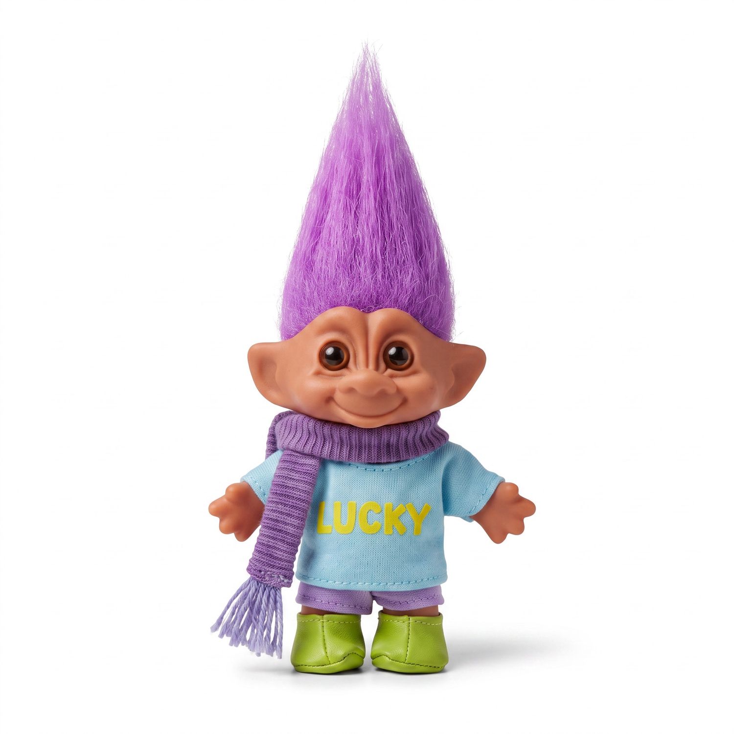 Troll 10cm avec habit- Mauve