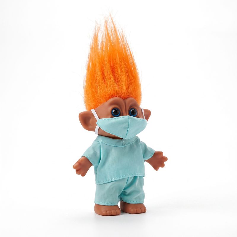 Troll 10cm avec habit- Orange