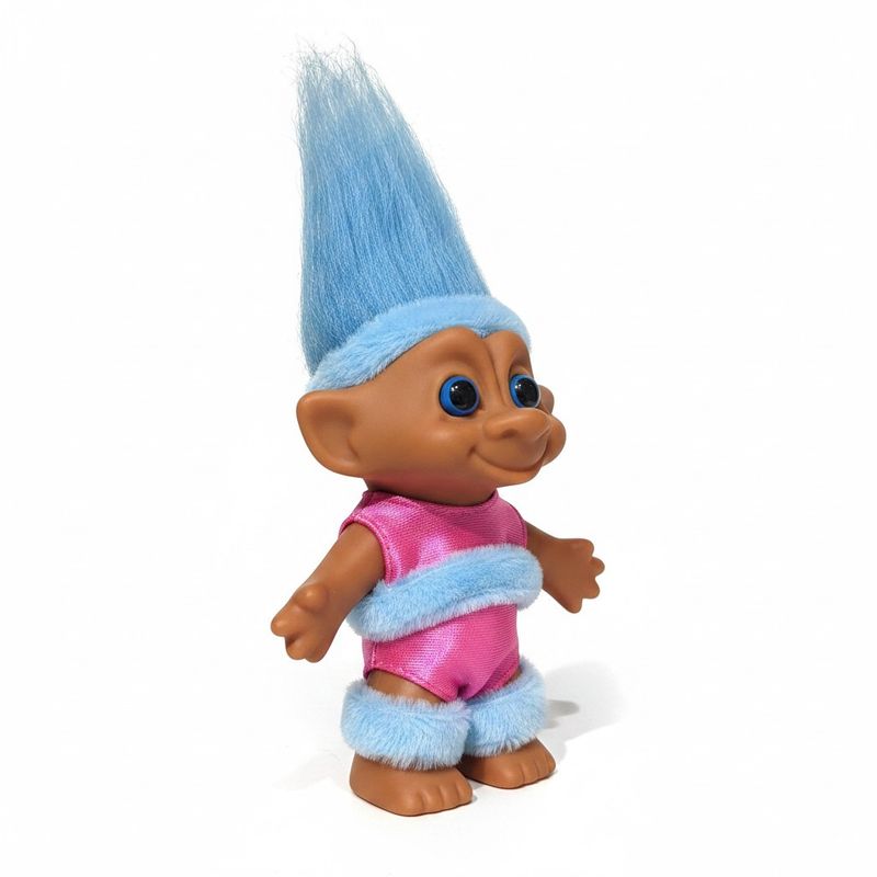 Troll 10cm avec habit- Bleu