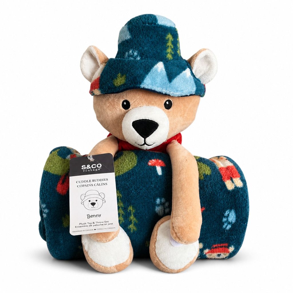 Ensemble peluche et jette- Benny