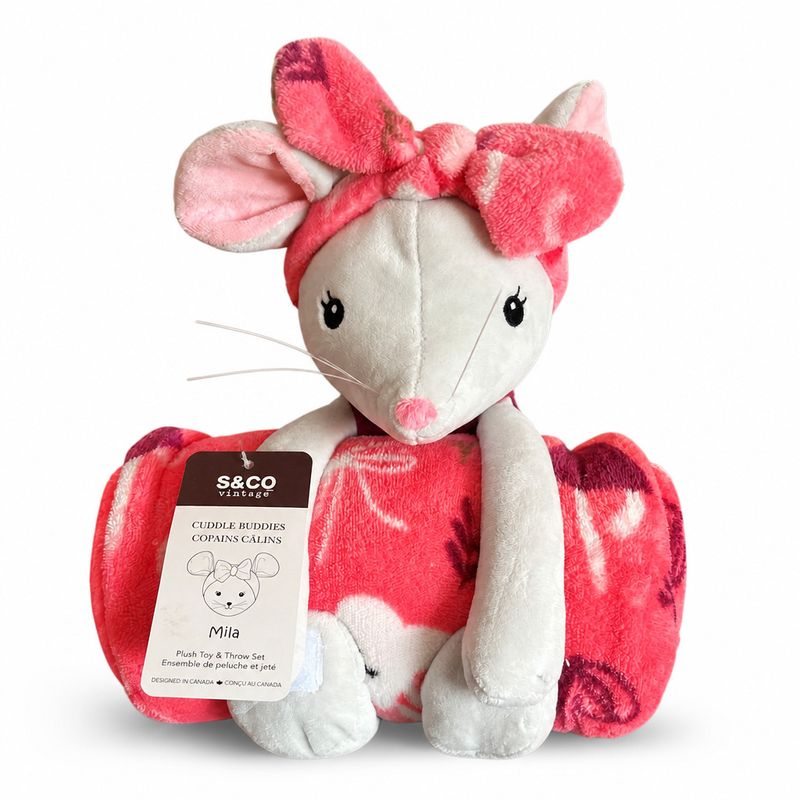 Ensemble peluche et jette- Mila
