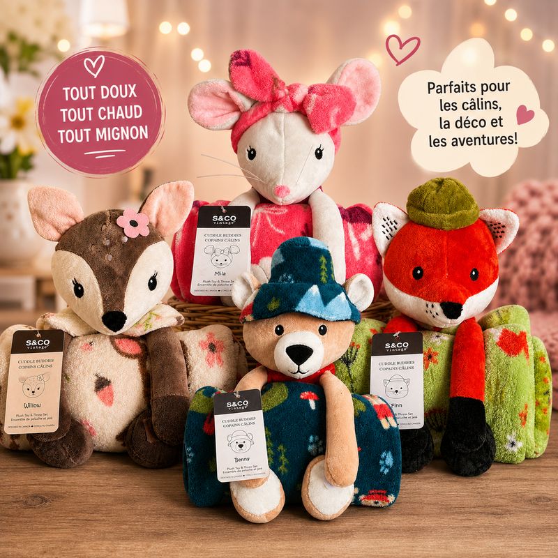 Ensemble peluche et jette- Finn