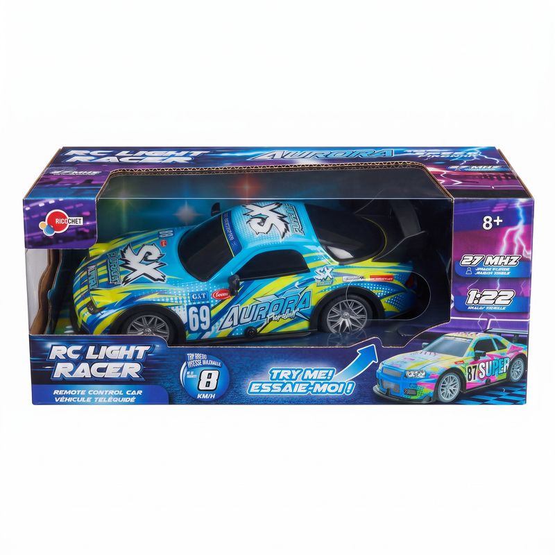 Voiture télécommandée RC Light Racer- Bleu