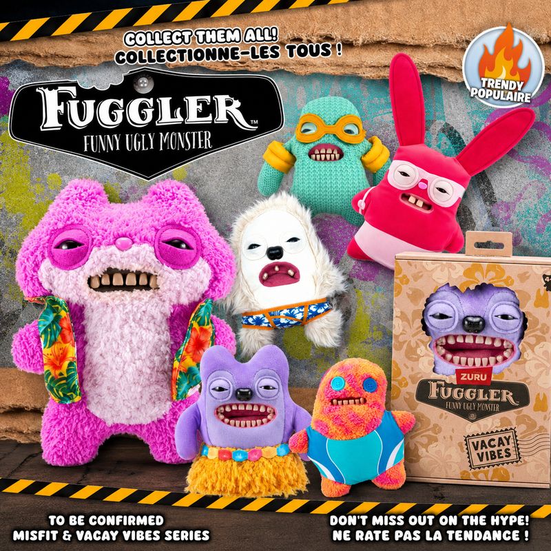 Peluche Fuggler Funny Ugly Monster- Vert