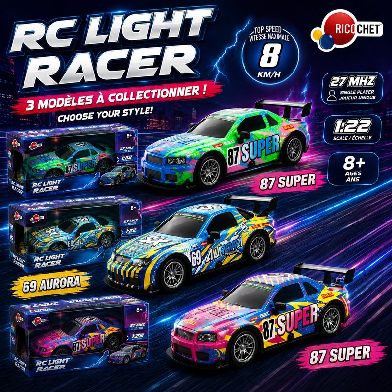 Voiture télécommandée RC Light Racer- Vert