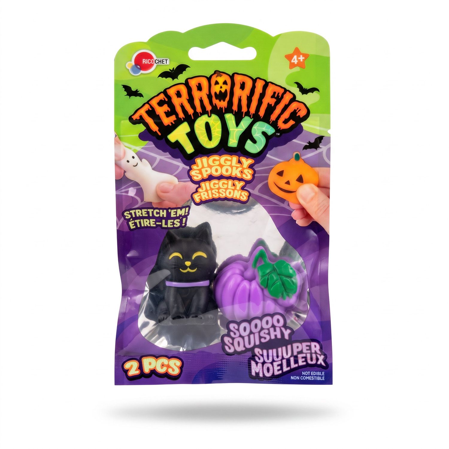 Jouets sensoriels extensibles Halloween – Chat &amp; Citrouille