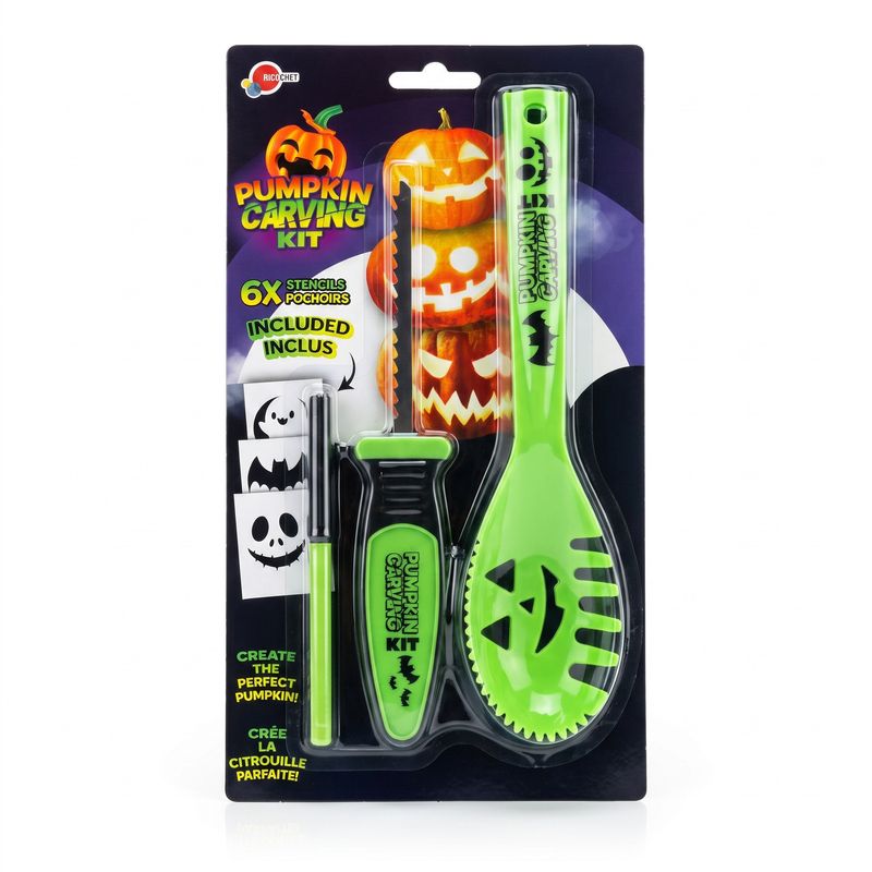 Ensemble de sculpture de citrouille Halloween – Vert