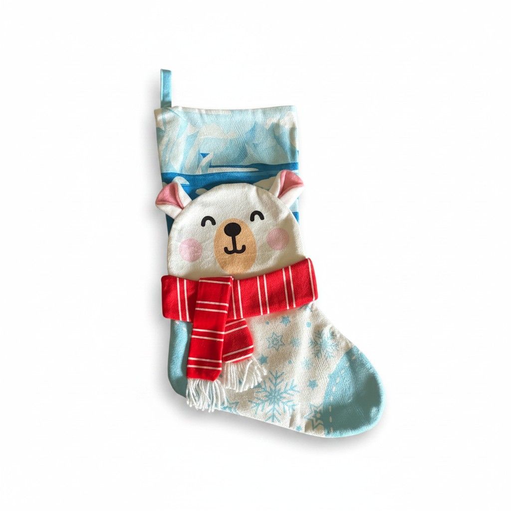 Bas de Noël décoratif – Ours polaire