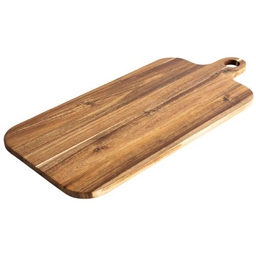 Planche de service en bois d’acacia avec poignée