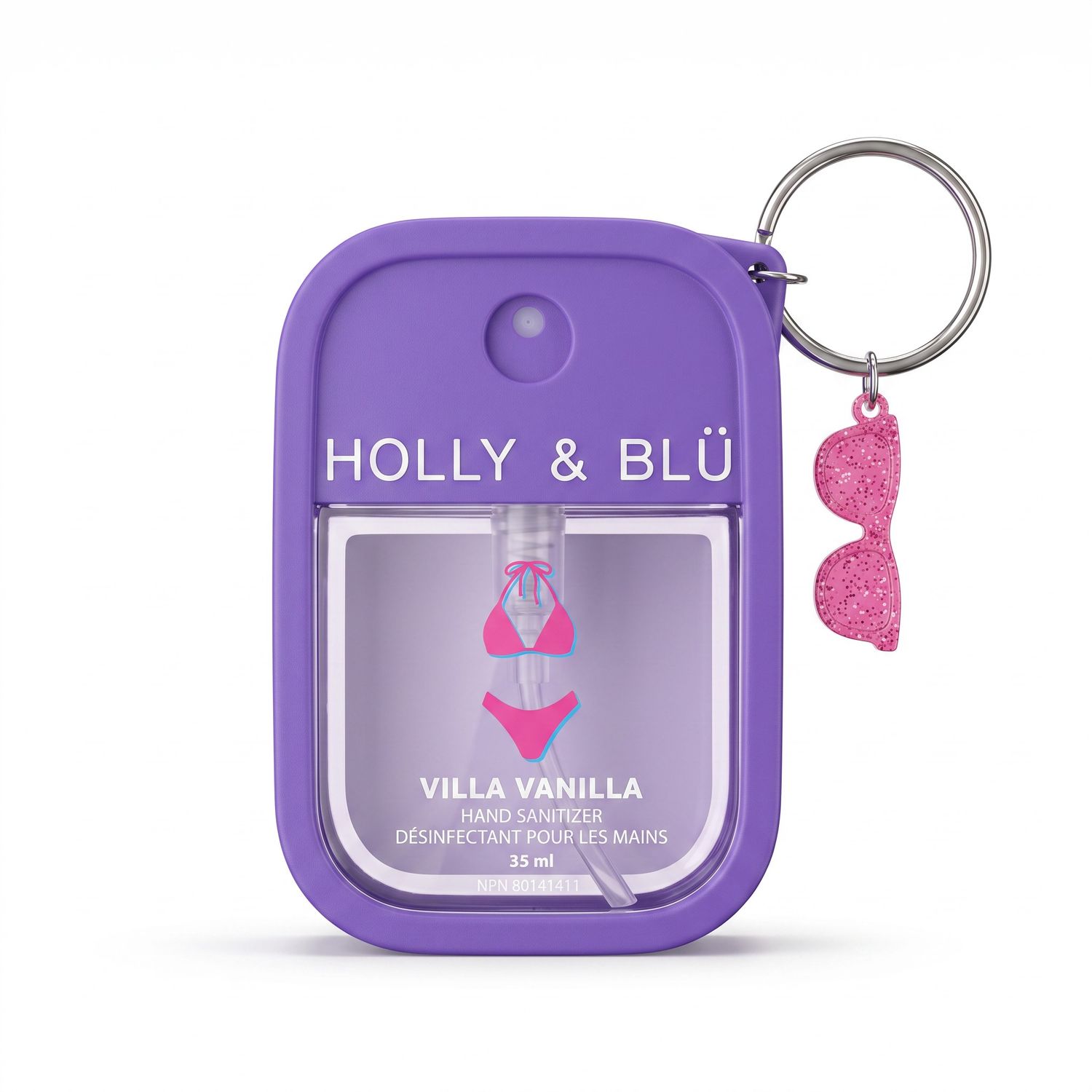Désinfectant pour les mains avec porte-clés – Villa Vanilla – 35 ml