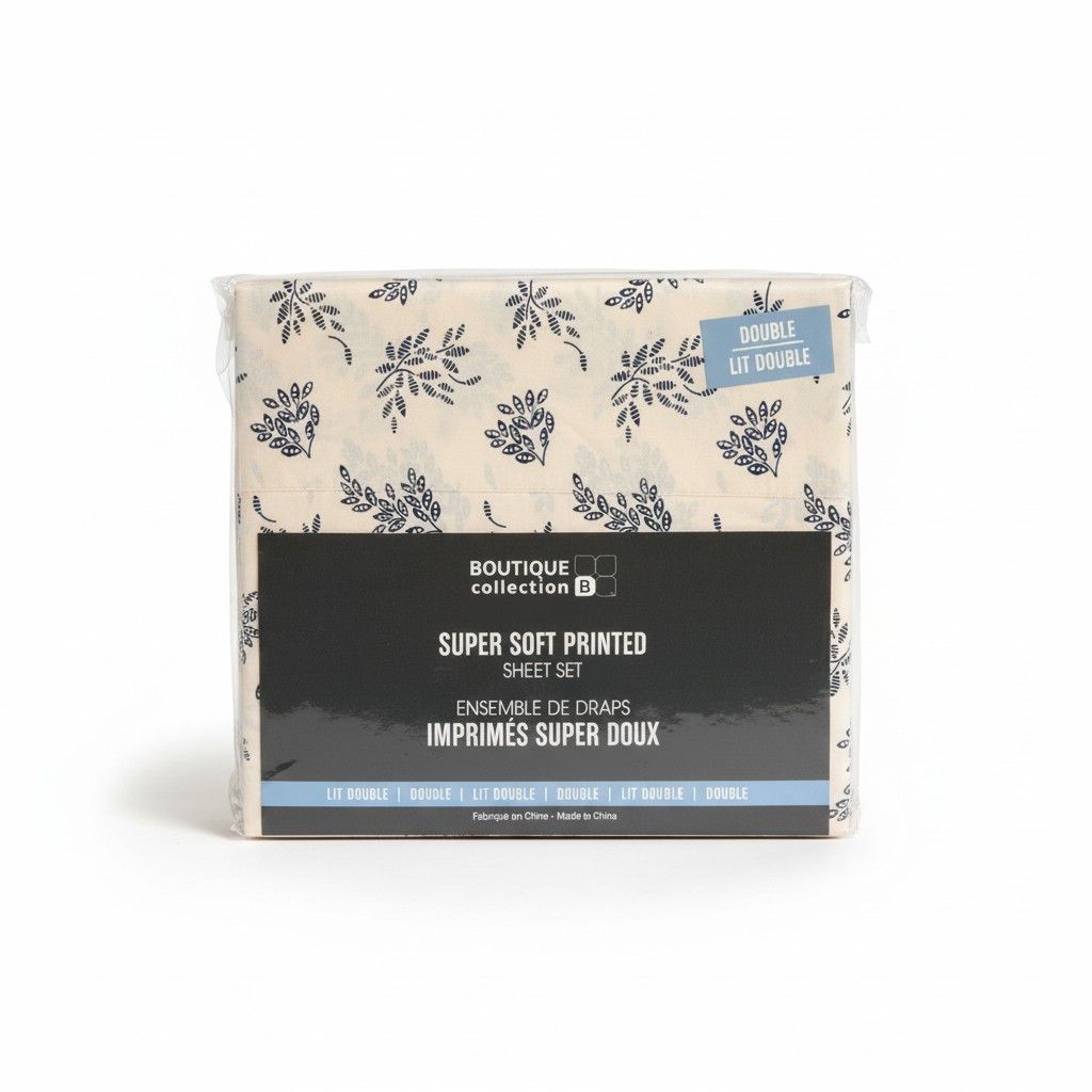 Drap motif double- Feuillage