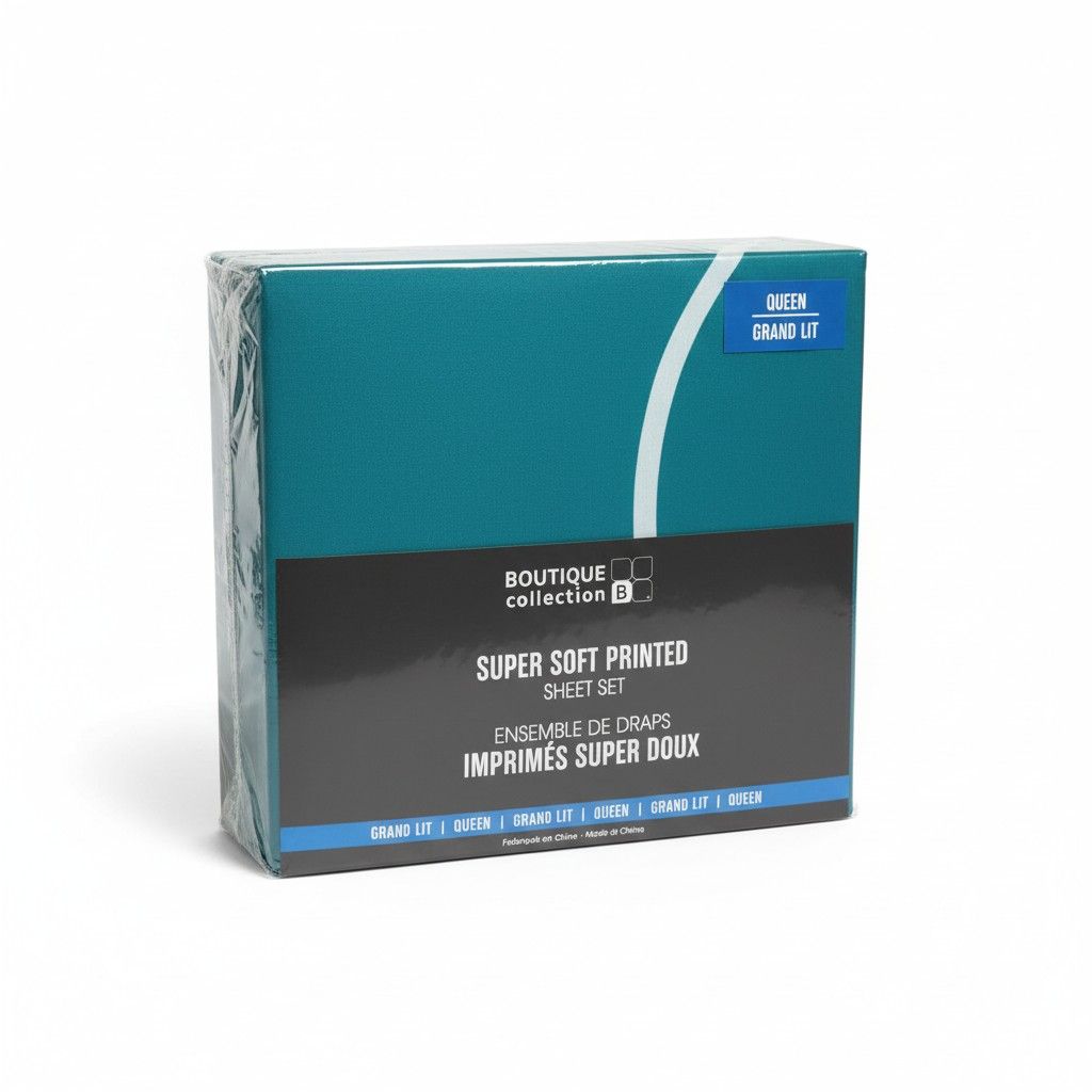 Drap motif queen- Turquoise