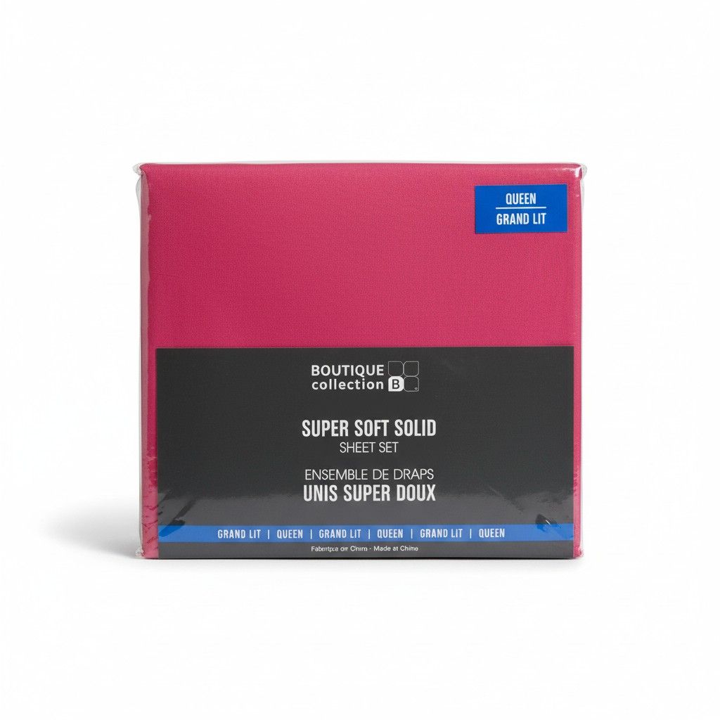 Drap unis queen- Fushia