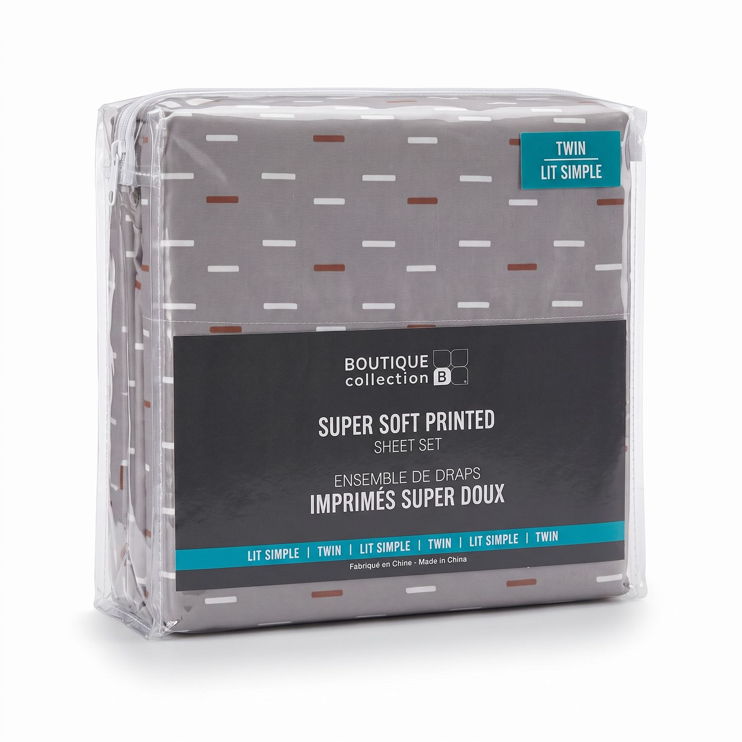 Drap motif simple- pointillés gris