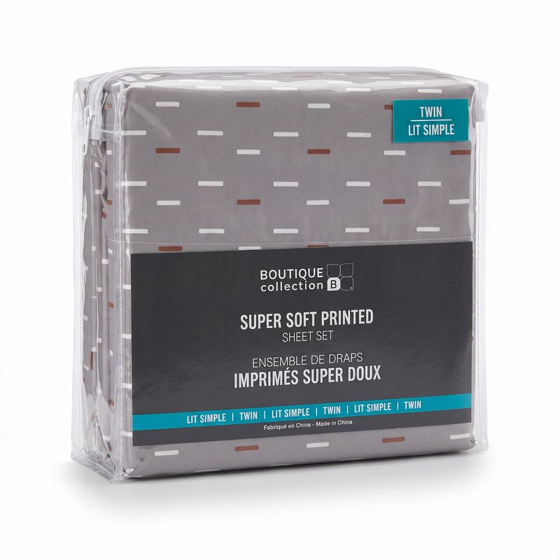 Drap motif simple- pointillés gris