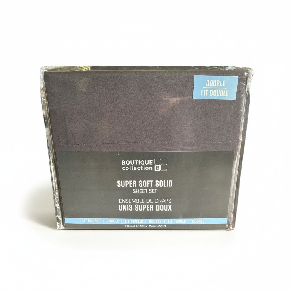 Drap unis double- Charcoal