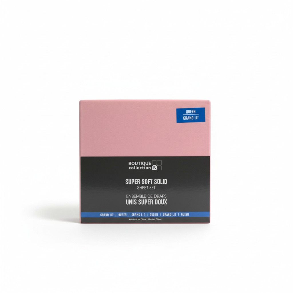 Drap unis queen- Rose