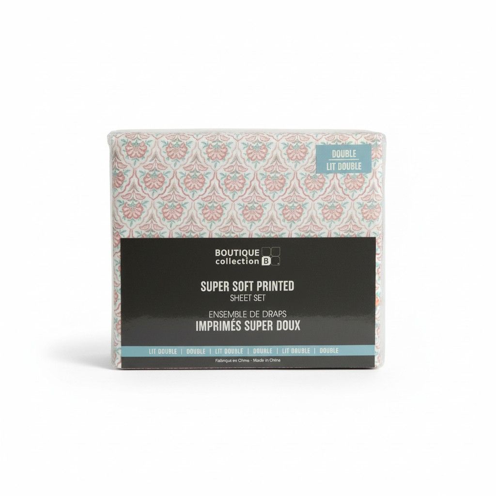 Drap motif double- Fleur oriental