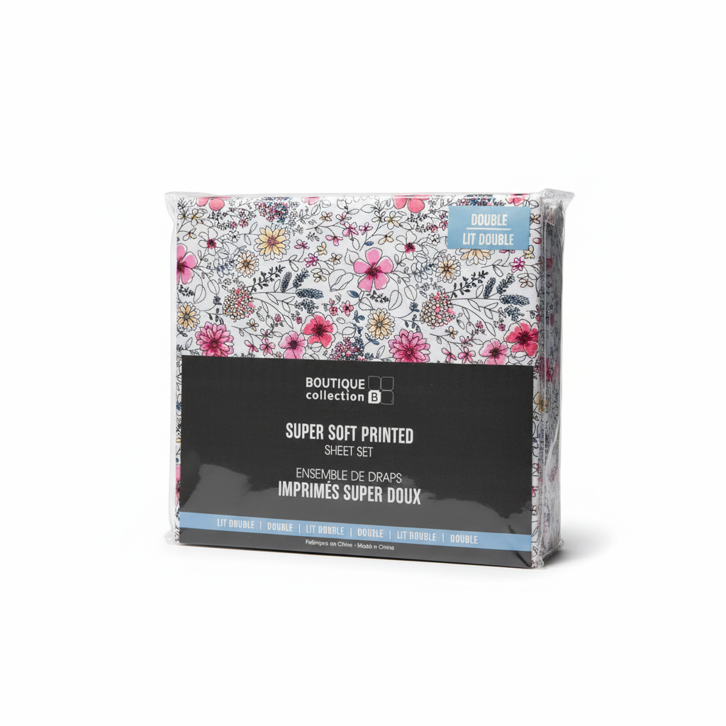 Drap motif double- Fleuri