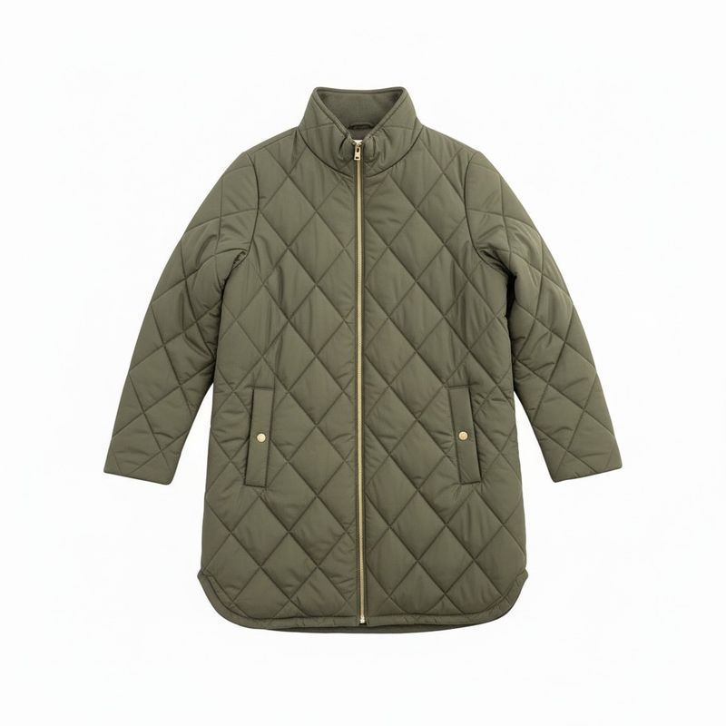 Manteau long- olive cendré- M