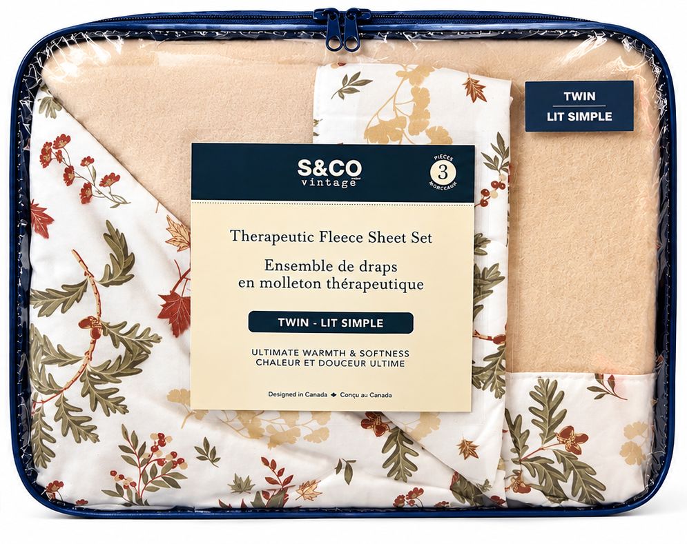 Ensemble de drap en molleton thérapeutique- Simple- Crème