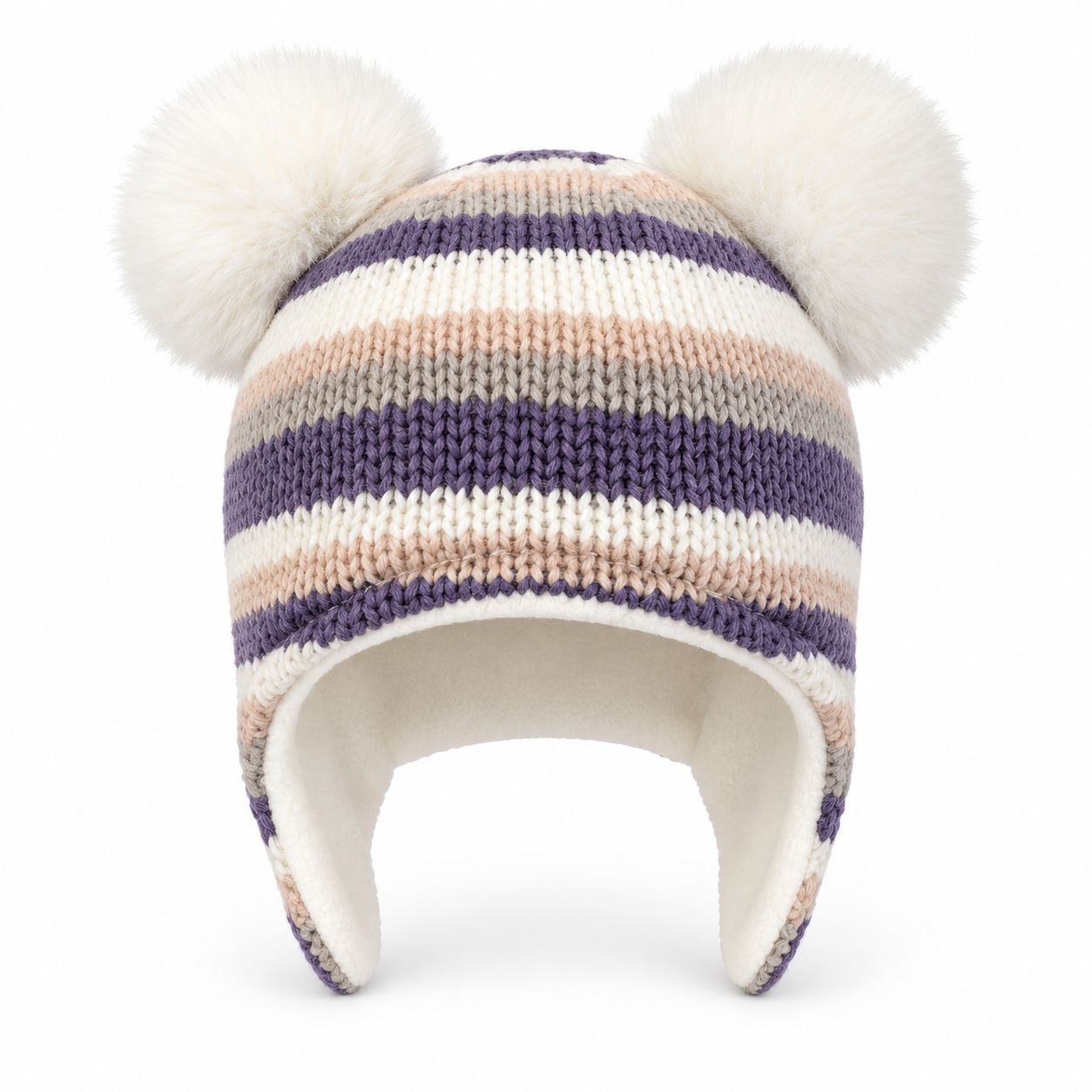 Tuque pour Enfant Rayé Mauve