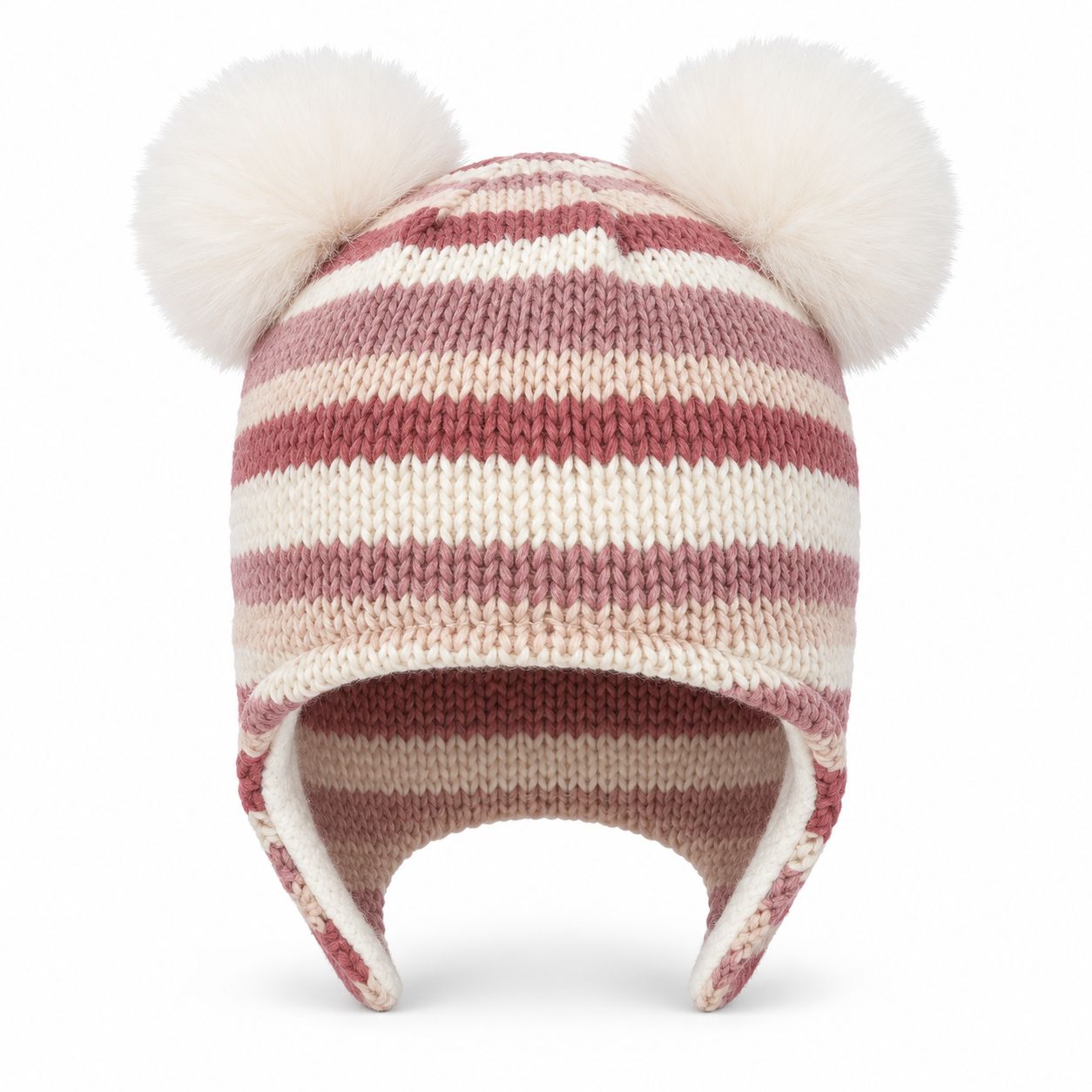 Tuque pour Enfant Rayé Rose