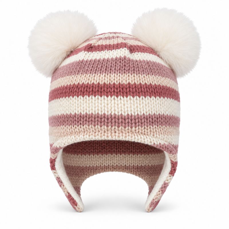 Tuque pour Enfant Rayé Rose
