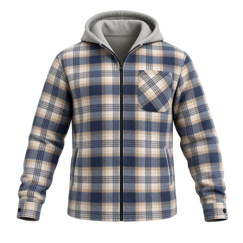 Veste doublée- Bleu/Blanc- L