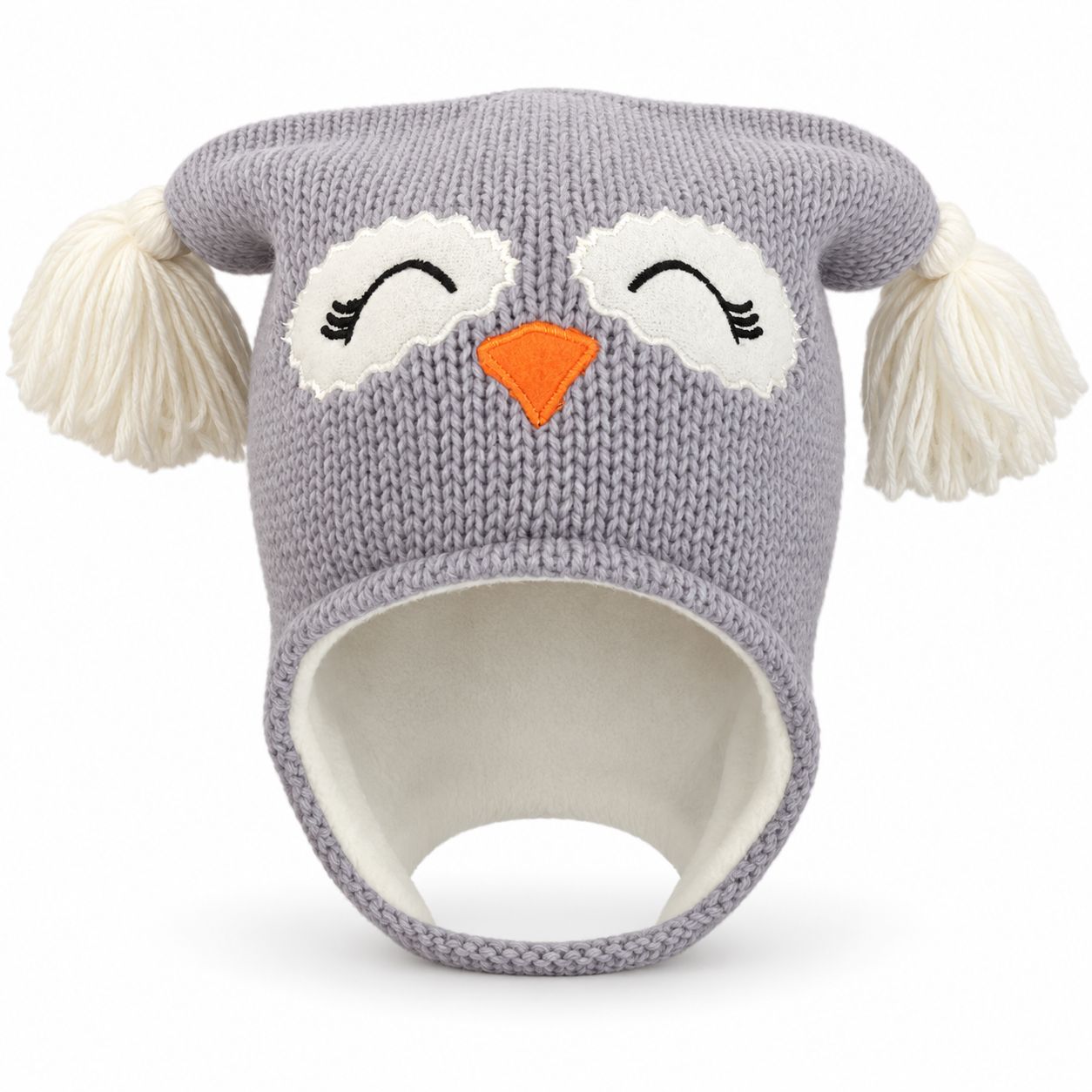 Tuque pour Enfant Hiboux Lilas