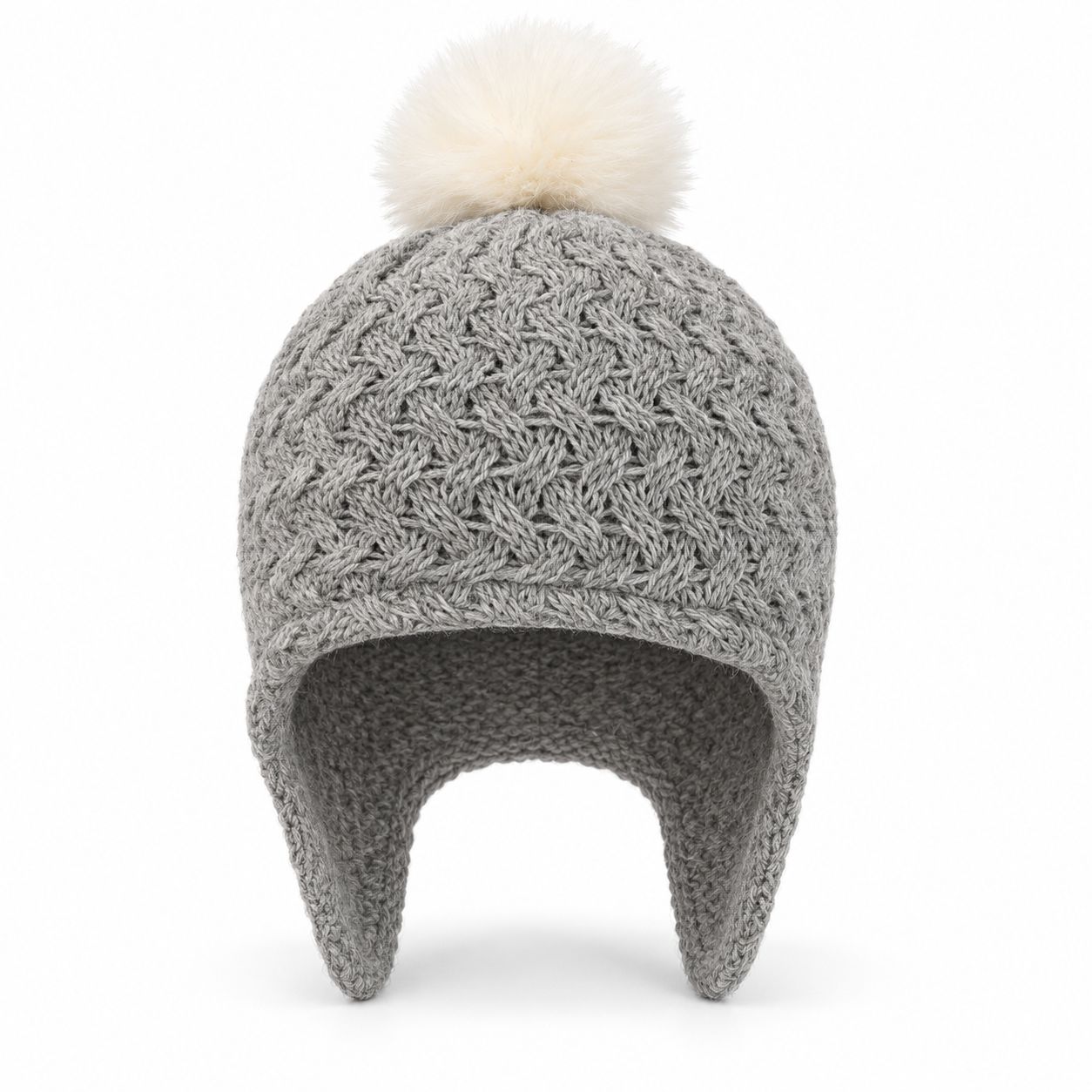 Tuque pour Enfant Grise avec pompom