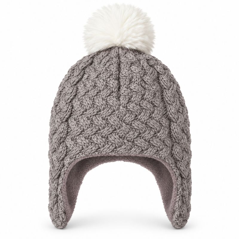Tuque pour Enfant prune Avec pompom