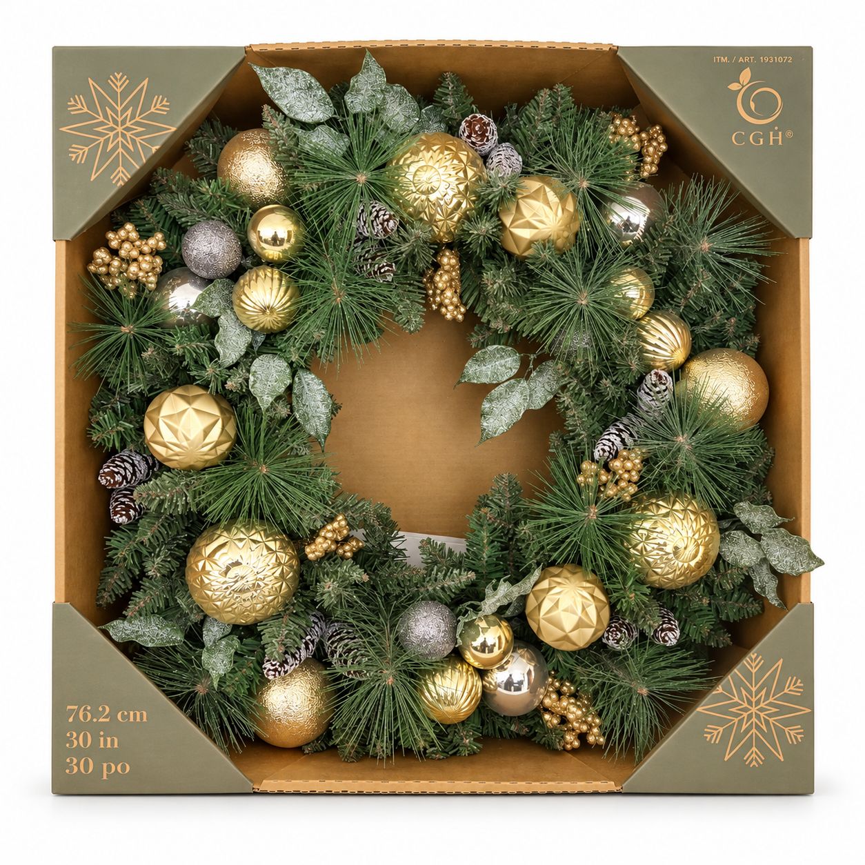 Couronne de noël- Doré
