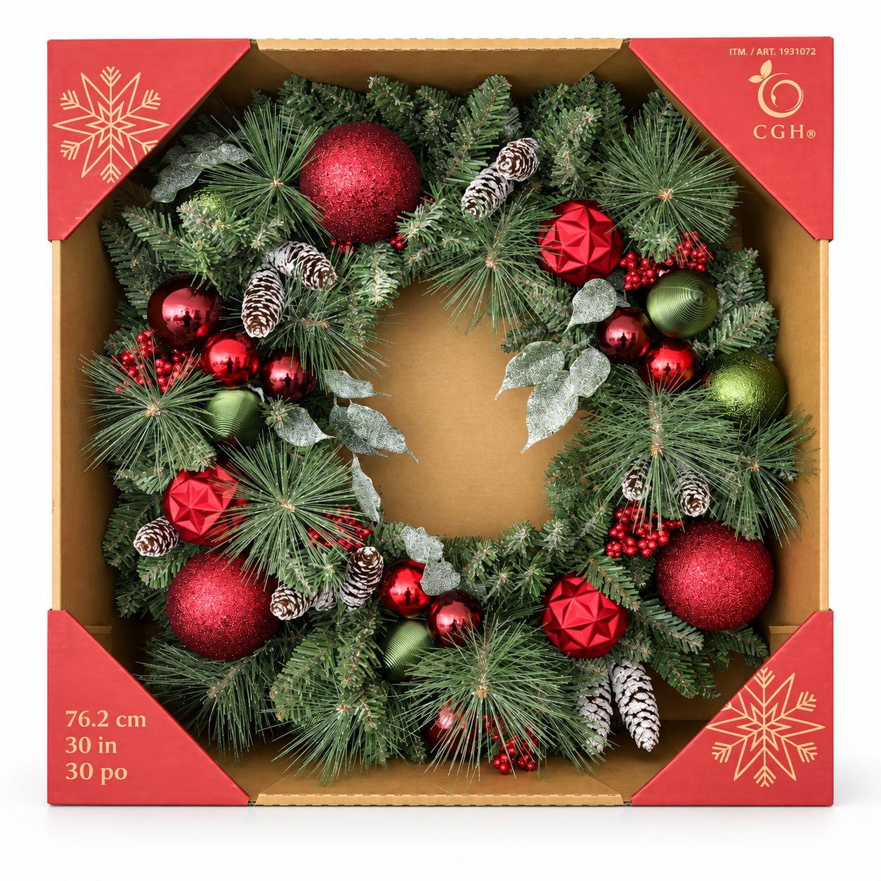 Couronne de noël- Rouge