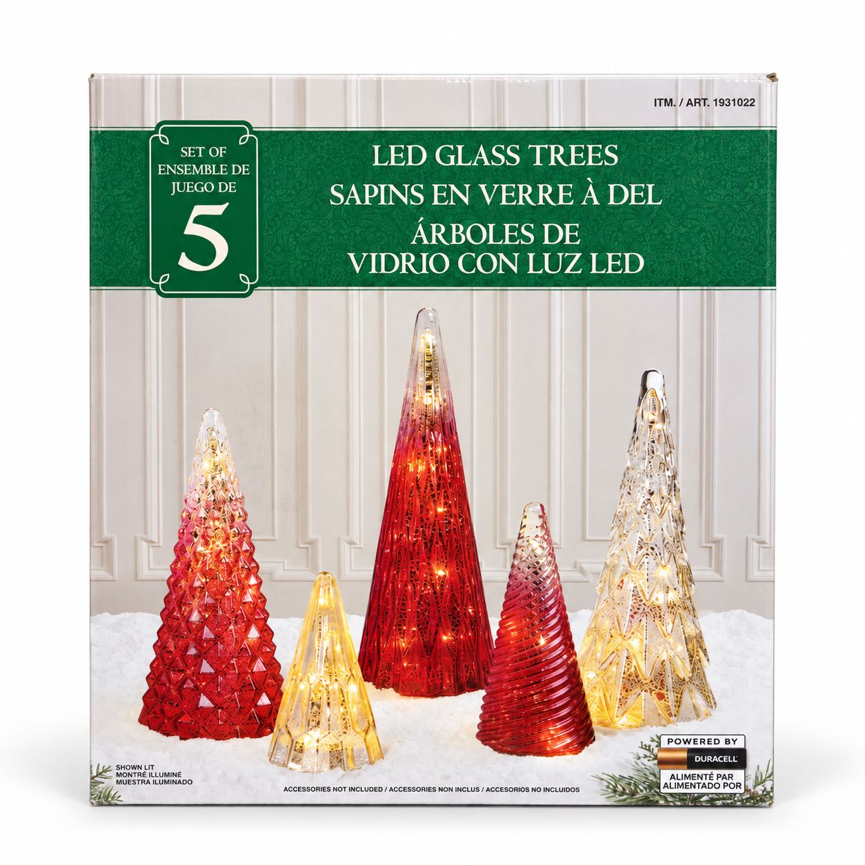 Sapin en verre a del - Rouge