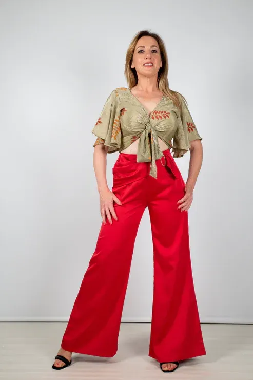 Pantalón palazzo (Rojo) Pantalón palazzo (Rojo)