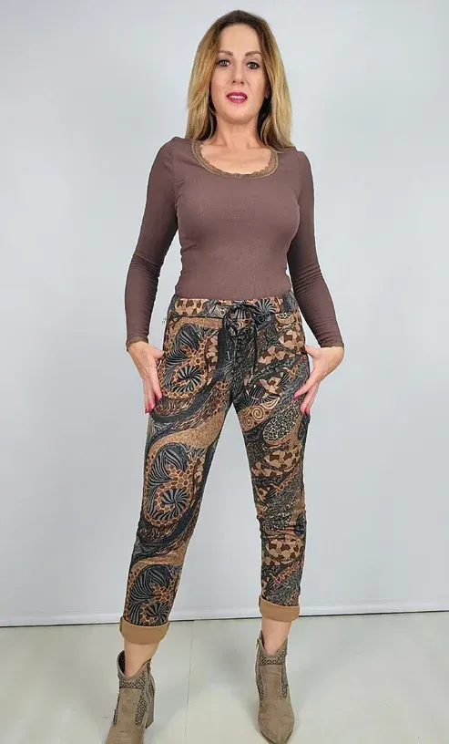 Pantalón estampado vichy