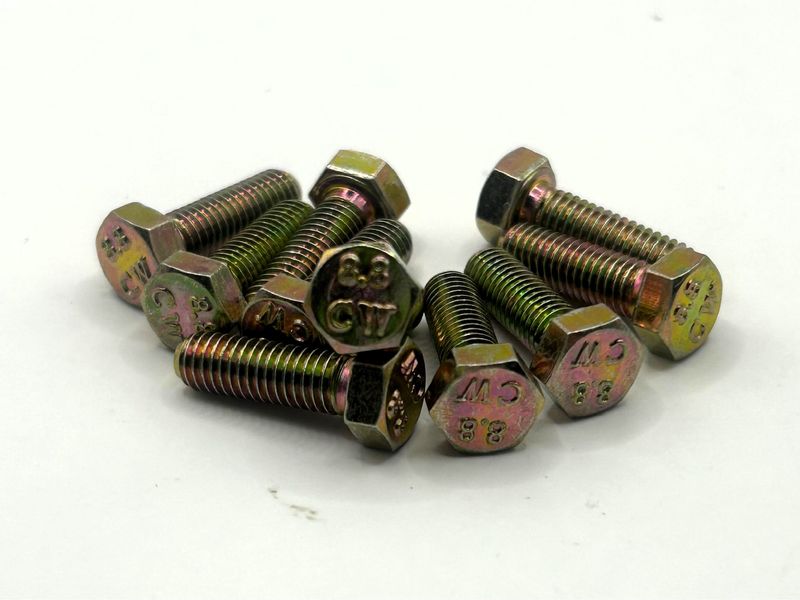 Geel Gepassiveerde Zeskanttapbout M5 x 16mm