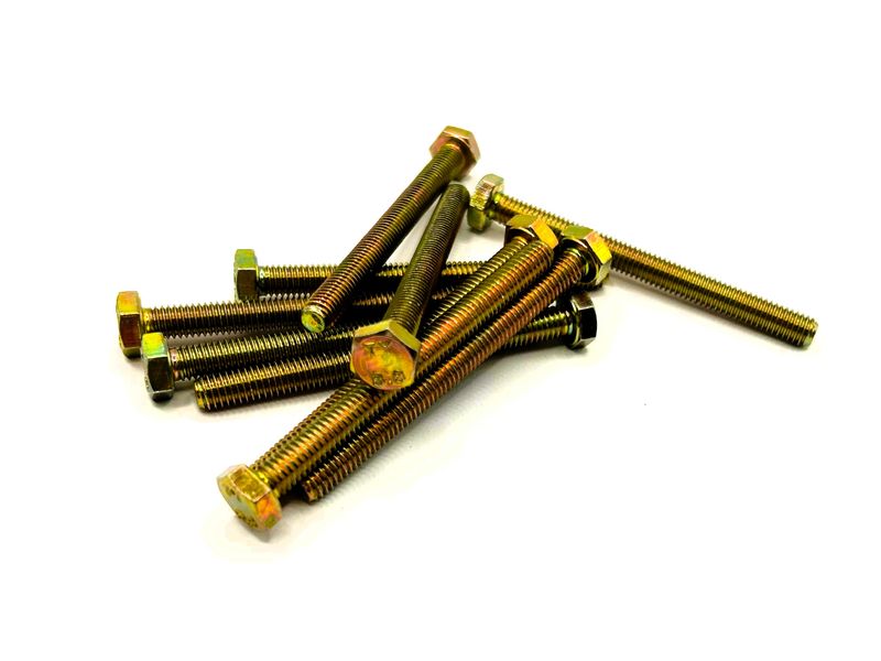 Geel Gepassiveerde Zeskanttapbout M6 x 65mm